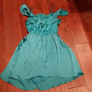 Bisou Bisou Aqua Off the Shoulder Dress